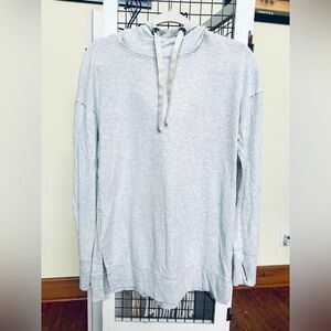 Athleta Light Gray Pullover Hoodie